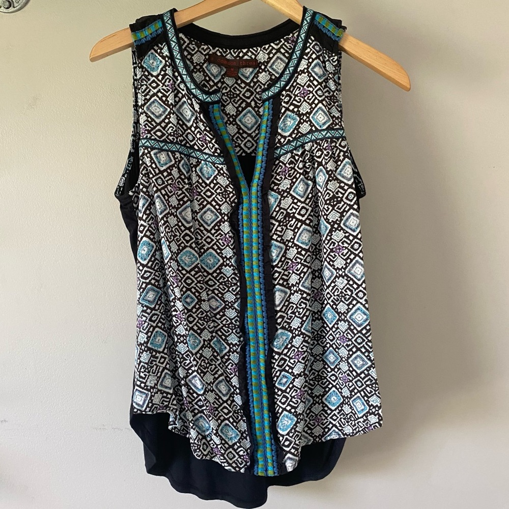 Anthropology Embroidered Top